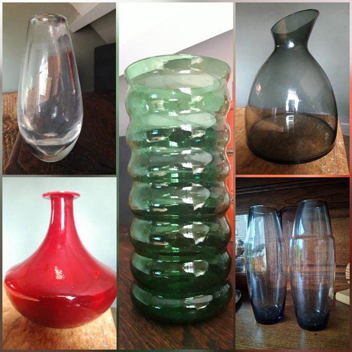 Gekleurde vazen. Vaas glas.
Per stuk € 8,-, Huis en Inrichting, Woonaccessoires | Vazen, Zo goed als nieuw, Overige kleuren, Minder dan 50 cm