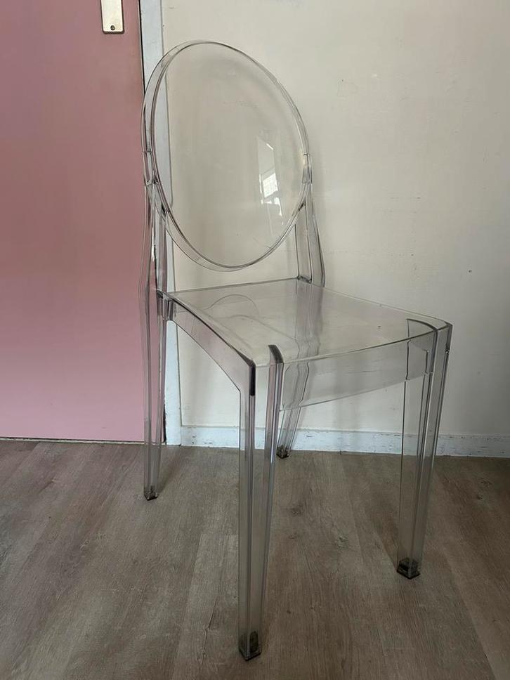 Kartell Victoria Ghost stoel transparant Philippe Starck, Huis en Inrichting, Stoelen, Gebruikt, Eén, Kunststof, Overige kleuren