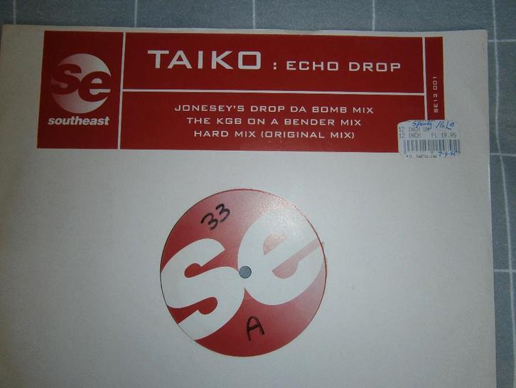 Zeldzaam in NL ! Taiko – Echo Drop. 1998. Hard House, House, Cd's en Dvd's, Vinyl | Dance en House, Gebruikt, Originele persing