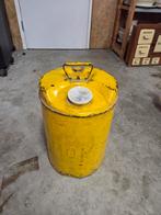 Gele metalen vintage olievat, Ophalen of Verzenden