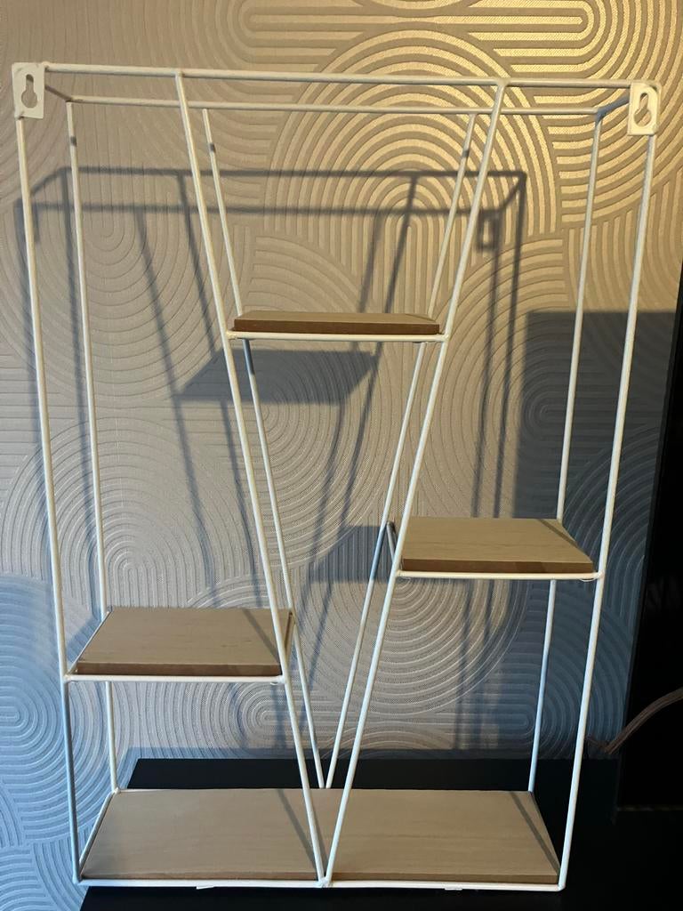 Wit wandrek met houten plankjes, Ophalen, Gebruikt