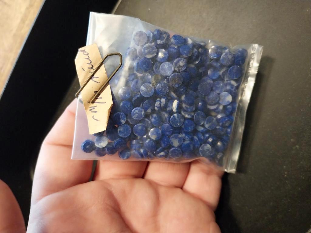 Lot ronde lapis lazuli schijfjes, Ophalen of Verzenden