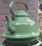 Antieke groene emaille waterketel, Antiek en Kunst, Verzenden