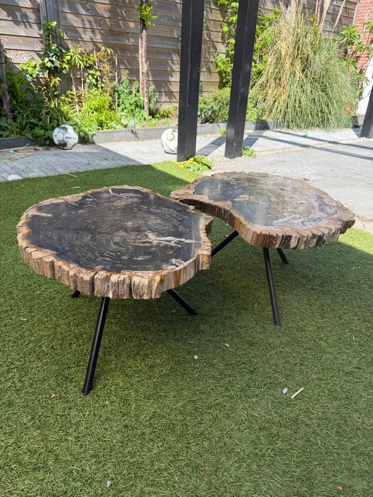 Leuke set tafeltjes, Huis en Inrichting, Minder dan 45 cm, Gebruikt, Overige vormen, Hout