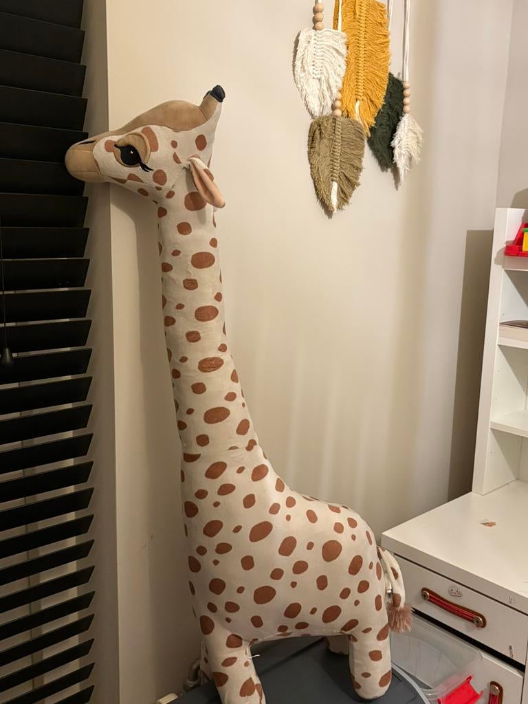 Pluche giraffe, Ophalen, Zo goed als nieuw, Wanddecoratie