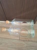 The Green Bottle Garden terrarium fles met kurk – set van 2, Gebruikt, Wit, Ophalen of Verzenden, Glas