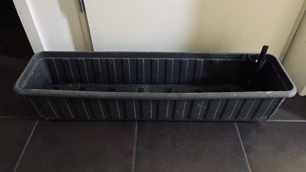 2 Planten bakken langwerpig, Tuin en Terras, Ophalen, Kunststof, Gebruikt, Minder dan 30 cm