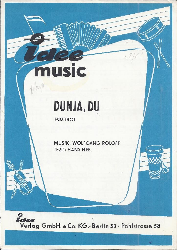 Mu176 bladmuziek dunja du, Ophalen of Verzenden, Gebruikt, Artiest of Componist, Klassiek