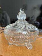 Kristallen schaal met deksel, Ophalen of Verzenden