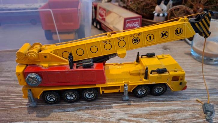 Vintage Siku Kraanwagen - West Duitsland, Kinderen en Baby's, Speelgoed | Speelgoedvoertuigen, Gebruikt, Ophalen of Verzenden