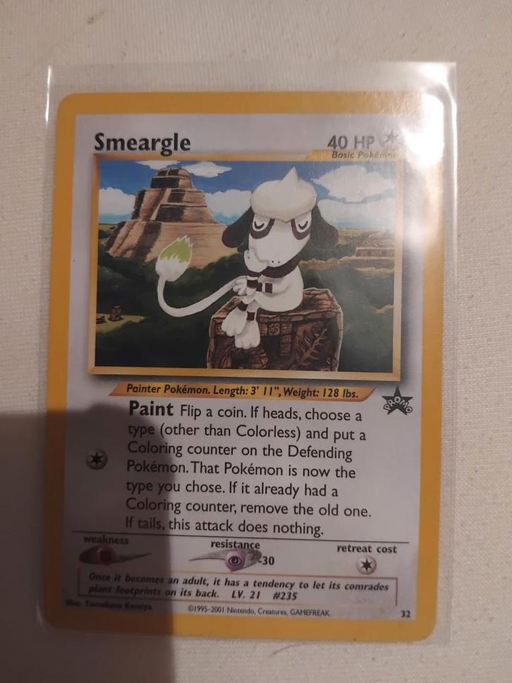 Pokémon Kaart Smeargle promo 32, Hobby en Vrije tijd, Verzamelkaartspellen | Pokémon, Gebruikt, Losse kaart, Ophalen of Verzenden