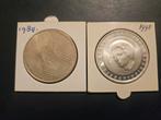 Zeldzame 50 Gulden munten uit 1984 en 1998, Setje, Koningin Beatrix, Zilver, Ophalen of Verzenden