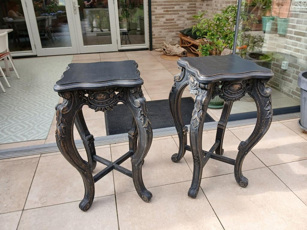 Set van 2 Pied de Stalle bijzettafels - Zwart, Ophalen