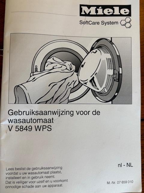 wasmachine onderdelen Miele V 5849 WPS, Ophalen, 6 tot 8 kg, Gebruikt, 1600 toeren of meer