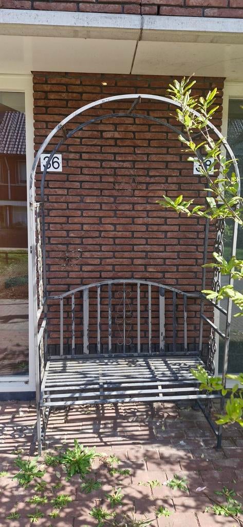 ALKOY Metalen Tuinboog, Huwelijksboog, Plantenklimstandaard, Tuin Prieel Boog Stalen Frame Voor Klimplanten, Rozen, Tuinlatwerk Voor Achtertuin, Gazon, Terras, Bruiloftsdecoratie,Wit-300X220Cm/Zwart/2