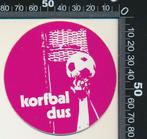 Sticker: Korfbal dus (4), Ophalen of Verzenden, Zo goed als nieuw, Sport