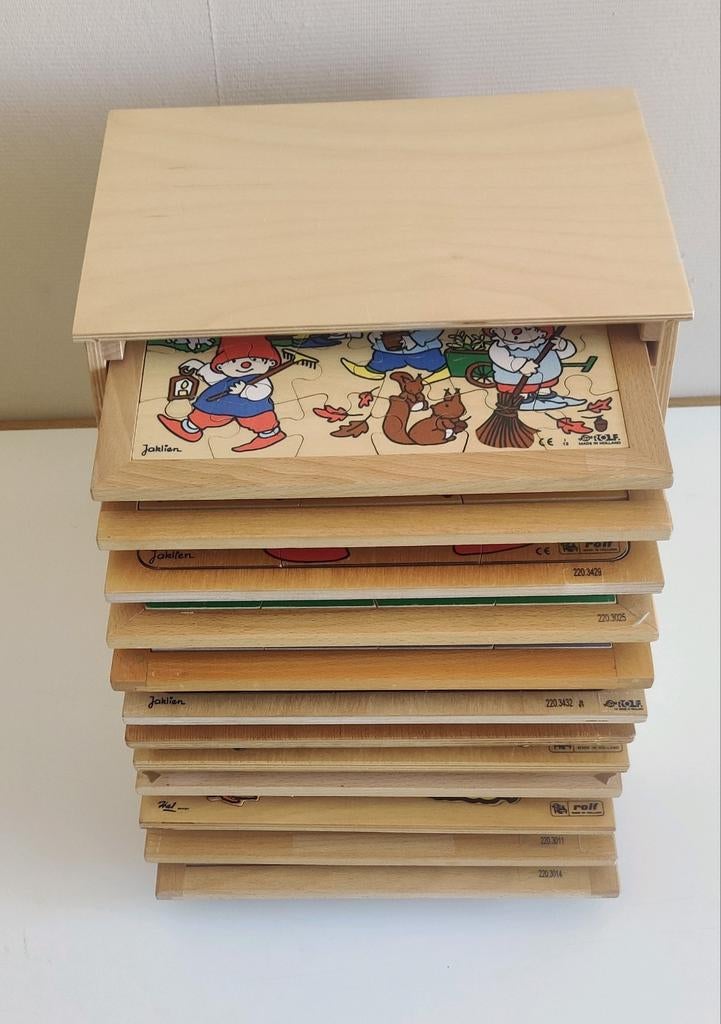 Rolf I 12 puzzels + puzzelkast, Kinderen en Baby's, Speelgoed | Educatief en Creatief, Ophalen, Gebruikt