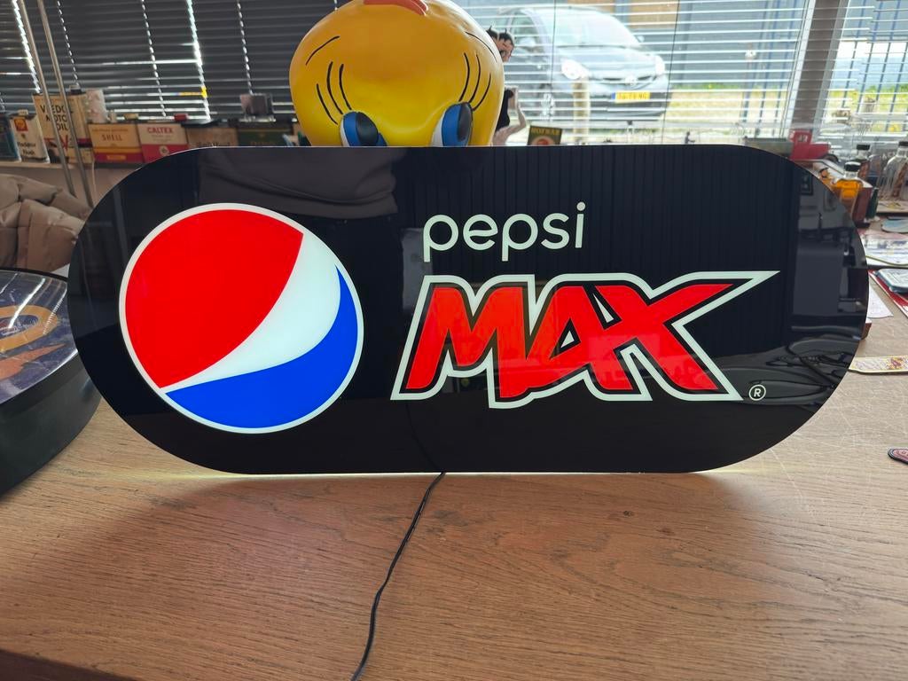 Pepsi MAX LED Lichtbak - Uniek Reclamebord, Verzamelen, Ophalen, ., Lichtbak of (neon) lamp, Zo goed als nieuw