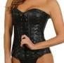 Lerenlook Korset met zij rits.
Maat: S & 2XL., Ophalen of Verzenden, Zwart, Body of Korset