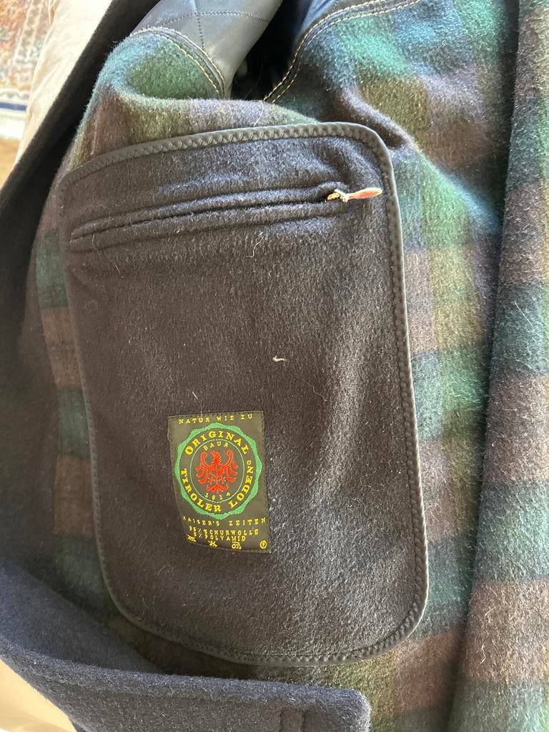 Originele Tiroler Loden jas - Maat L, Kleding | Heren, Ophalen of Verzenden, Zo goed als nieuw, Maat 52/54 (L), Zwart