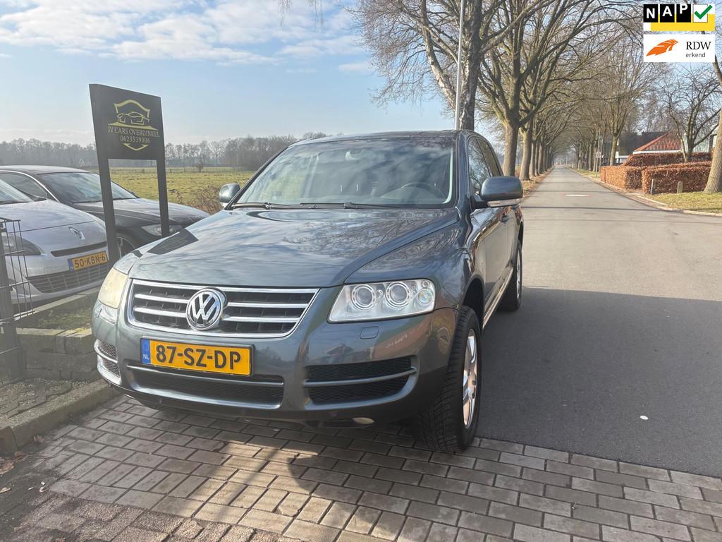 Volkswagen Touareg 3.2 V6 BOMVOL,AIRCO,LEER,PDC,STOELVERWARM, Auto's, Automaat, Gebruikt, Zwart, 3189 cc