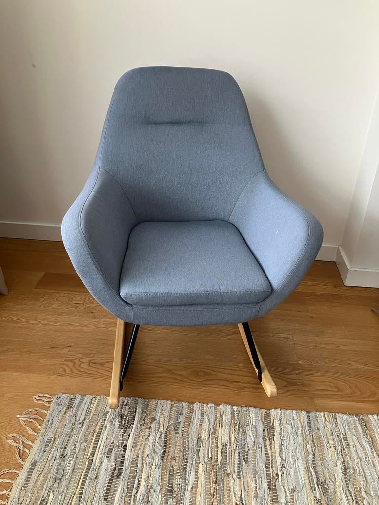 Lichtblauwe schommelstoel - Jysk NEBEL, Ophalen, Blauw, Zo goed als nieuw, Eén