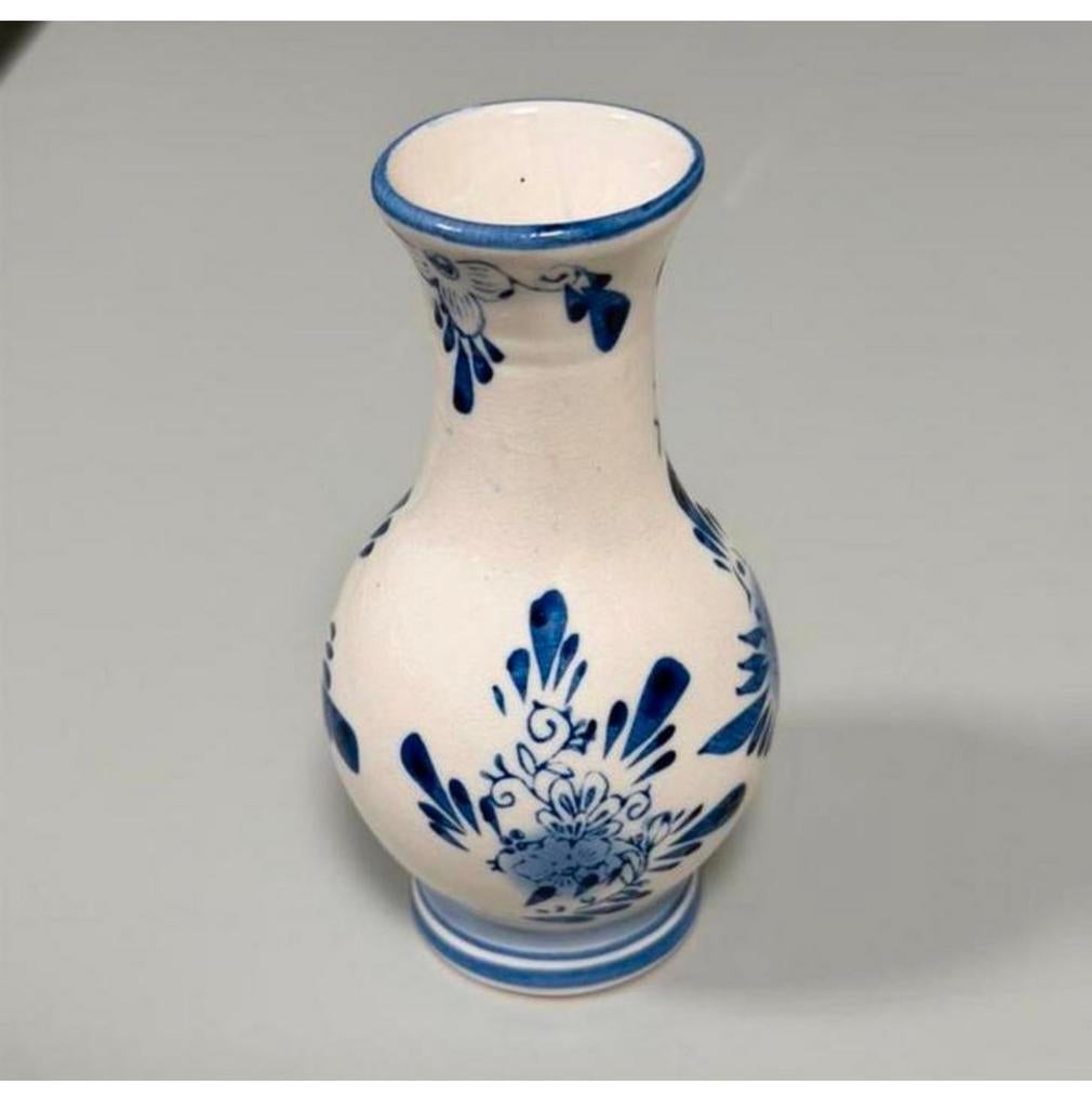 Delfts blauw aardewerk kleine vaas vaasje faience decoratie, Ophalen of Verzenden