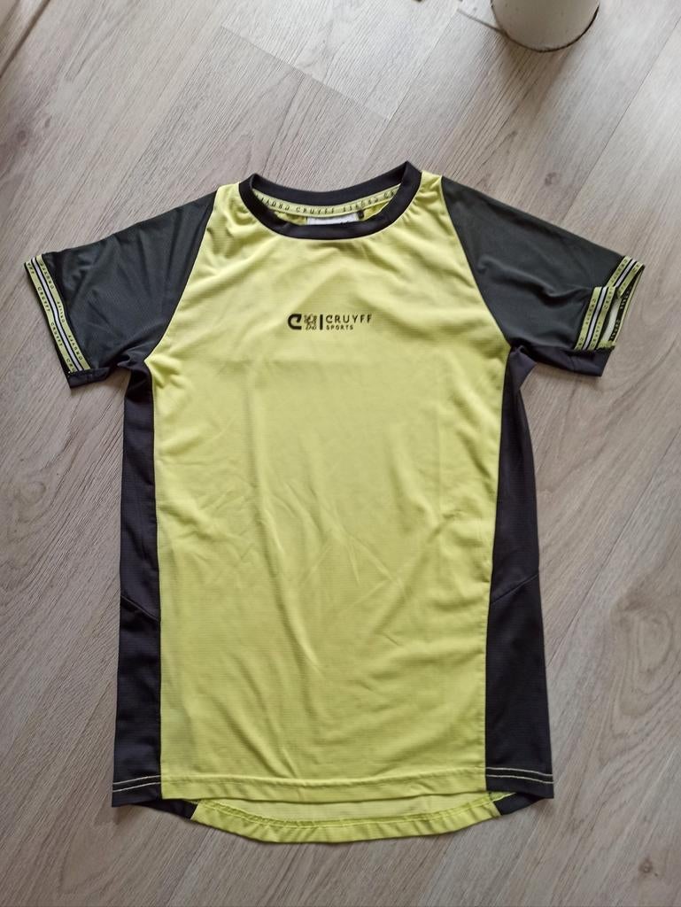 Cruyff Sports T-shirt - Geel/Zwart - Maat 152, Cruijff, Ophalen of Verzenden, Zo goed als nieuw, Shirt of Longsleeve