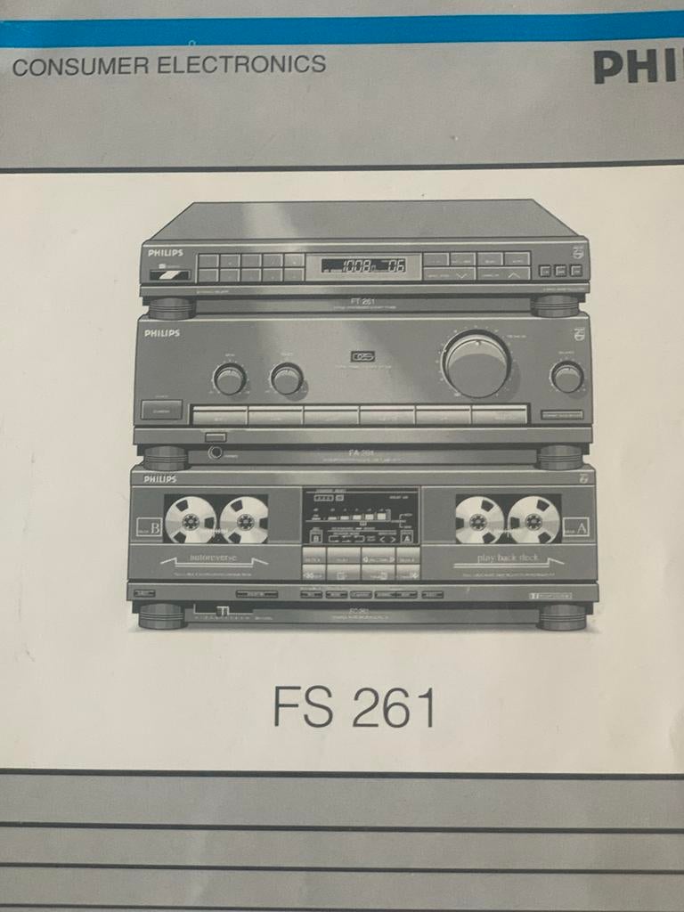Philips Muziekinstallatie FS 261 met afstandsbediening, Audio, Tv en Foto, Ophalen, Philips, Gebruikt, Cassettedeck