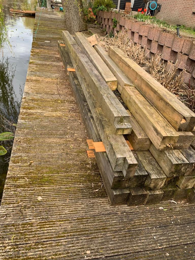 Douglas balken - 15x15x500 cm, Doe-het-zelf en Verbouw, Hout en Planken, Ophalen, Gebruikt, Balk, Overige houtsoorten