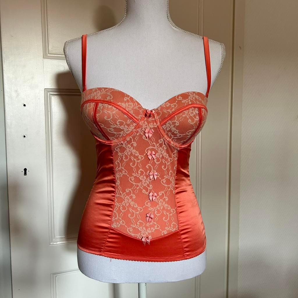 Jolidon Koraalrode Bustier / Corset Top - 75C, Ophalen of Verzenden, Oranje, BH