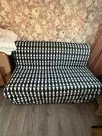 IKEA Slaapbank met zwart-wit patroon, Ophalen, Gebruikt, Zwart, Tweepersoons