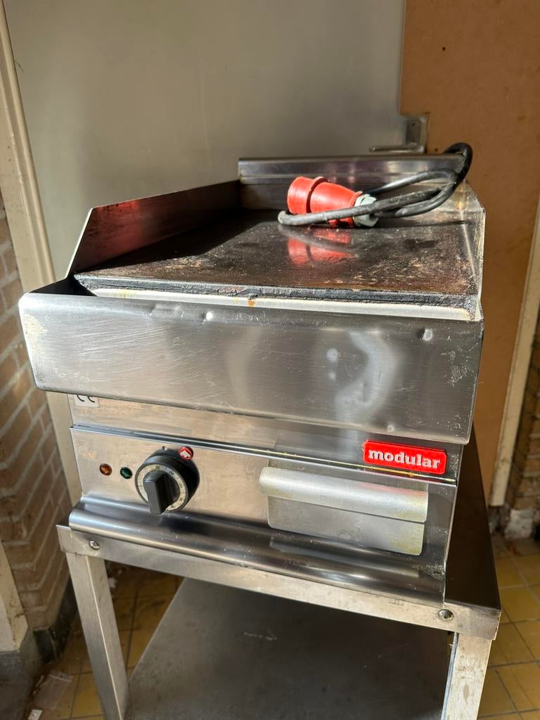 Bakplaat modular | gladde plaat | tepanyaki plaat, Ophalen of Verzenden, Gebruikt