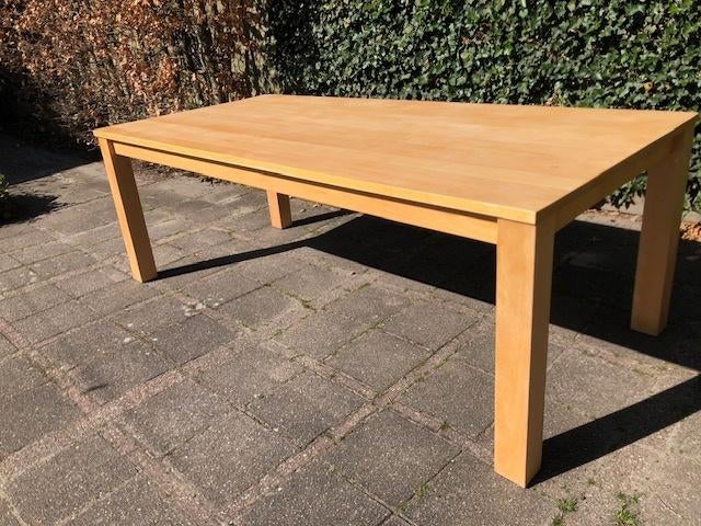Eettafel massief beuken, Huis en Inrichting, Tafels | Eettafels, Ophalen, 100 tot 150 cm, 200 cm of meer, Zo goed als nieuw