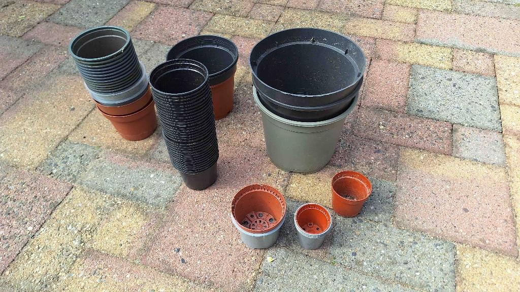 Binnenpotten, Kunststof, Gebruikt, Rond, Binnen