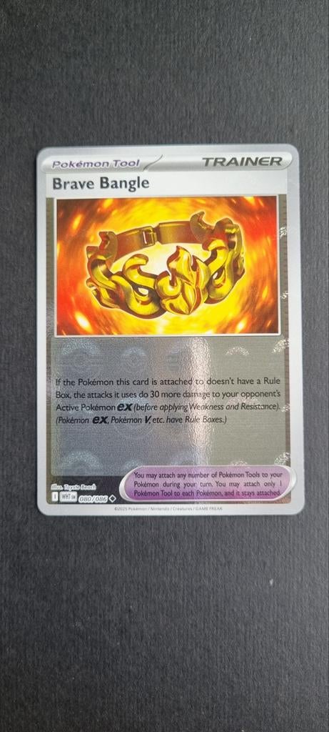 Pokeball Brave Bangle 080/086 White Flare, Ophalen of Verzenden, Zo goed als nieuw, Losse kaart, Foil