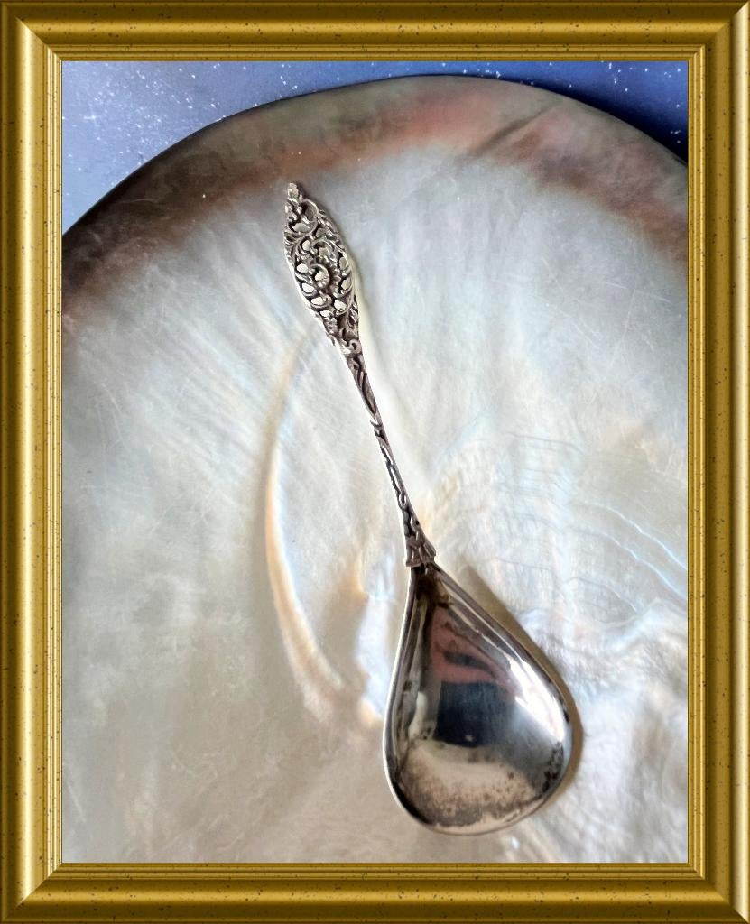 Zilveren suikerschep, ajour, Ophalen of Verzenden, Zilver