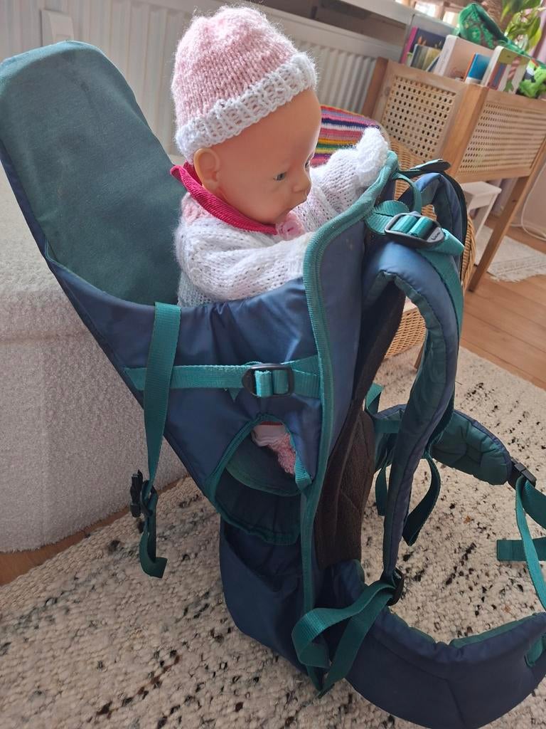 Lafuma draagstoel groen/blauw - Ideaal voor vakantie/strand, Kinderen en Baby's, Babydragers en Draagdoeken, Gebruikt, Overige typen