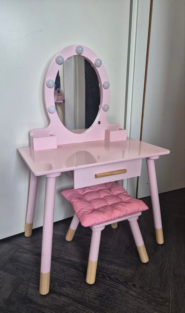 Kaptafel meisje/kind, Huis en Inrichting, Tafels | Kaptafels, Ophalen of Verzenden, Gebruikt, 50 tot 100 cm, Minder dan 100 cm