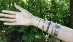 Armbanden zilverkleurig - vintage - 70’s, Overige materialen, Ophalen of Verzenden, Zo goed als nieuw, Zilver