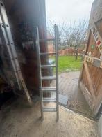 Dirks lader 2 x 7 glazenwasser 25 cm opstap, Ophalen of Verzenden, Zo goed als nieuw, Ladder, Opvouwbaar of Inschuifbaar