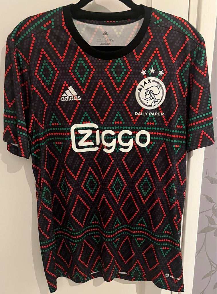Ajax x Daily Paper shirt - Maat L, Ophalen of Verzenden, Zo goed als nieuw, Maat 52/54 (L), Zwart