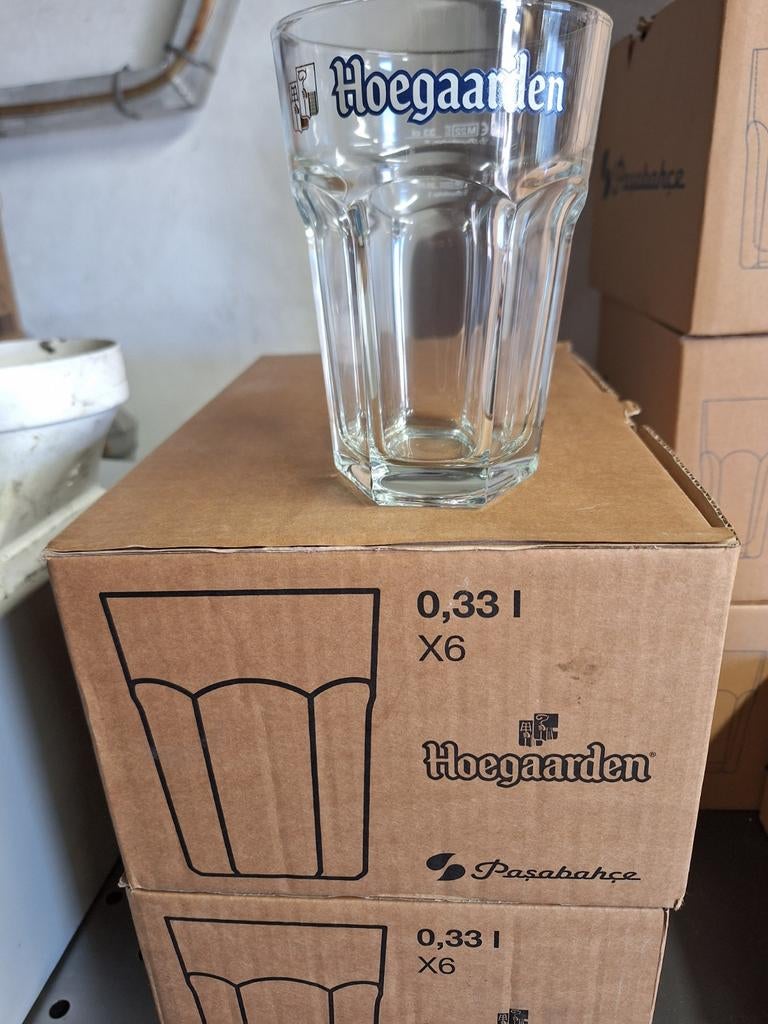 bierglazen  Hoegaarden 12x, Nieuw, Ophalen of Verzenden, Overige merken, Glas