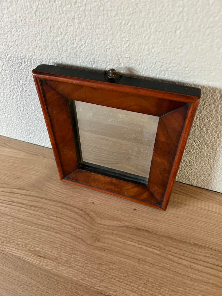 Antieke scheerspiegel, Antiek en Kunst, Ophalen of Verzenden