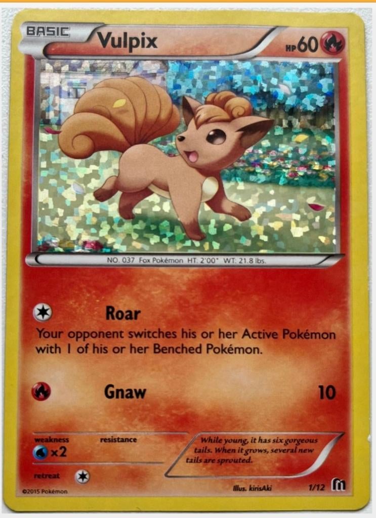 Vulpix #1 Pokemon McDonalds 2016, Ophalen of Verzenden, Zo goed als nieuw, Losse kaart, Foil