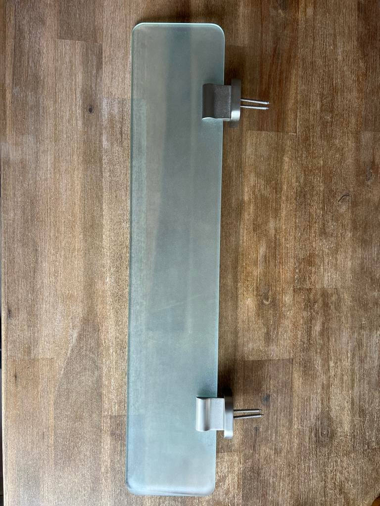 Planchet badkamer Tiger glas geborsteld rvs 57x13cm, Huis en Inrichting, Badkamer | Badtextiel en Accessoires, Gebruikt, Overige typen