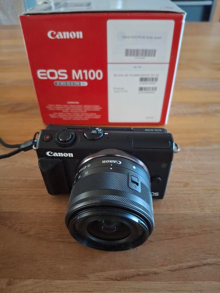 Canon EOS M100 complete set., Audio, Tv en Foto, Fotocamera's Digitaal, Ophalen of Verzenden, Zo goed als nieuw, Canon, 4 t/m 7 keer
