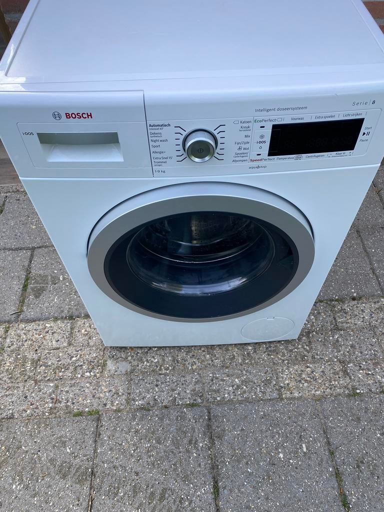 Bosch wasmachine 9 kl idos, 8 tot 10 kg, Ophalen of Verzenden, Kort programma, 85 tot 90 cm