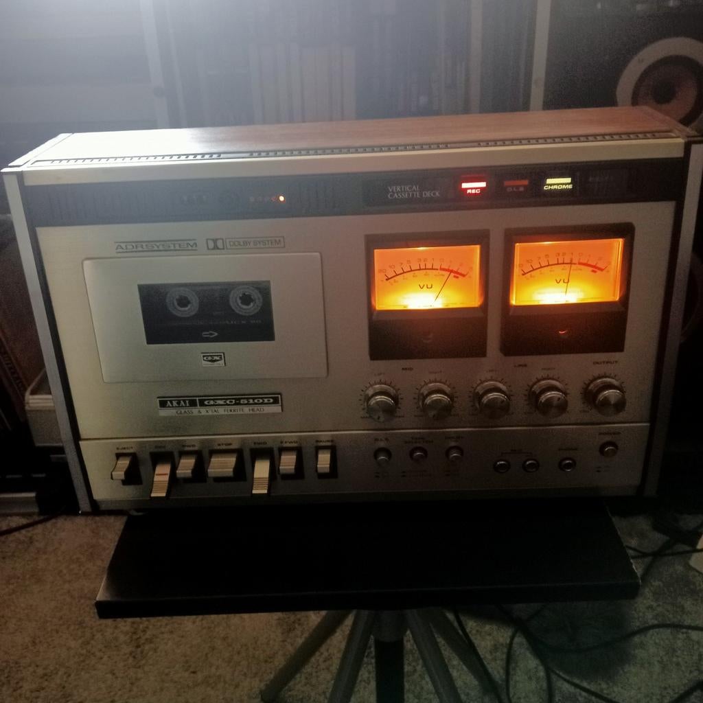 AKAi GXC 510 D verticale cassettedeck uit het jaar 1975, Audio, Tv en Foto, Cassettedecks, Ophalen of Verzenden, Akai