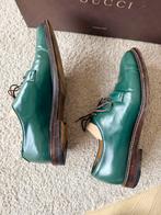 Original Gucci Green Derby Shoes – Size 41 – Original Box, Ophalen of Verzenden, Gedragen, Overige kleuren, Veterschoenen